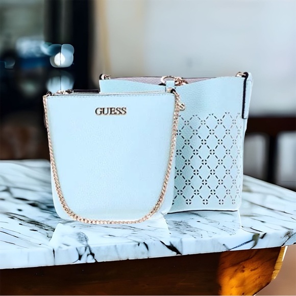 Guess Handbags - GUESS Amara Bucket Handbag Surf  Blue - NWT